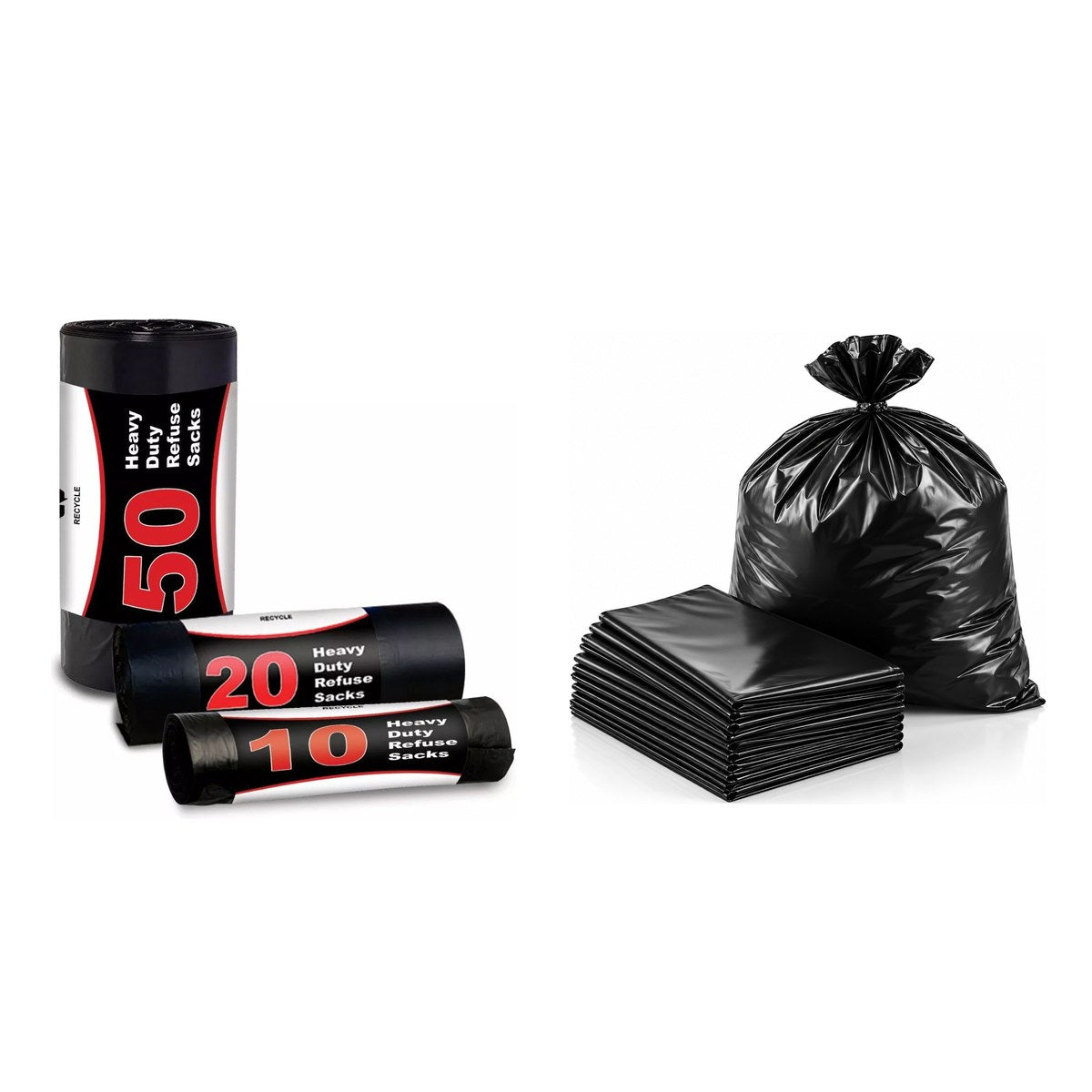 Bin Bags and Refuse Sacks: Sizes, Gauge and Heavy Duty Options - Pack Solution products