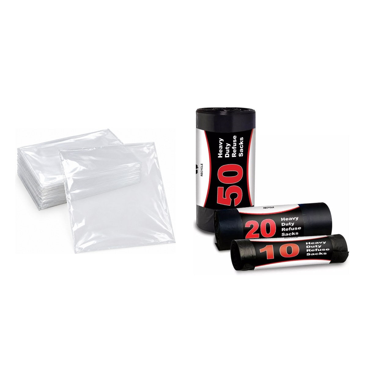 Large Plastic Bags: Clear Polythene Sacks and Gauge Explained - Pack Solution products