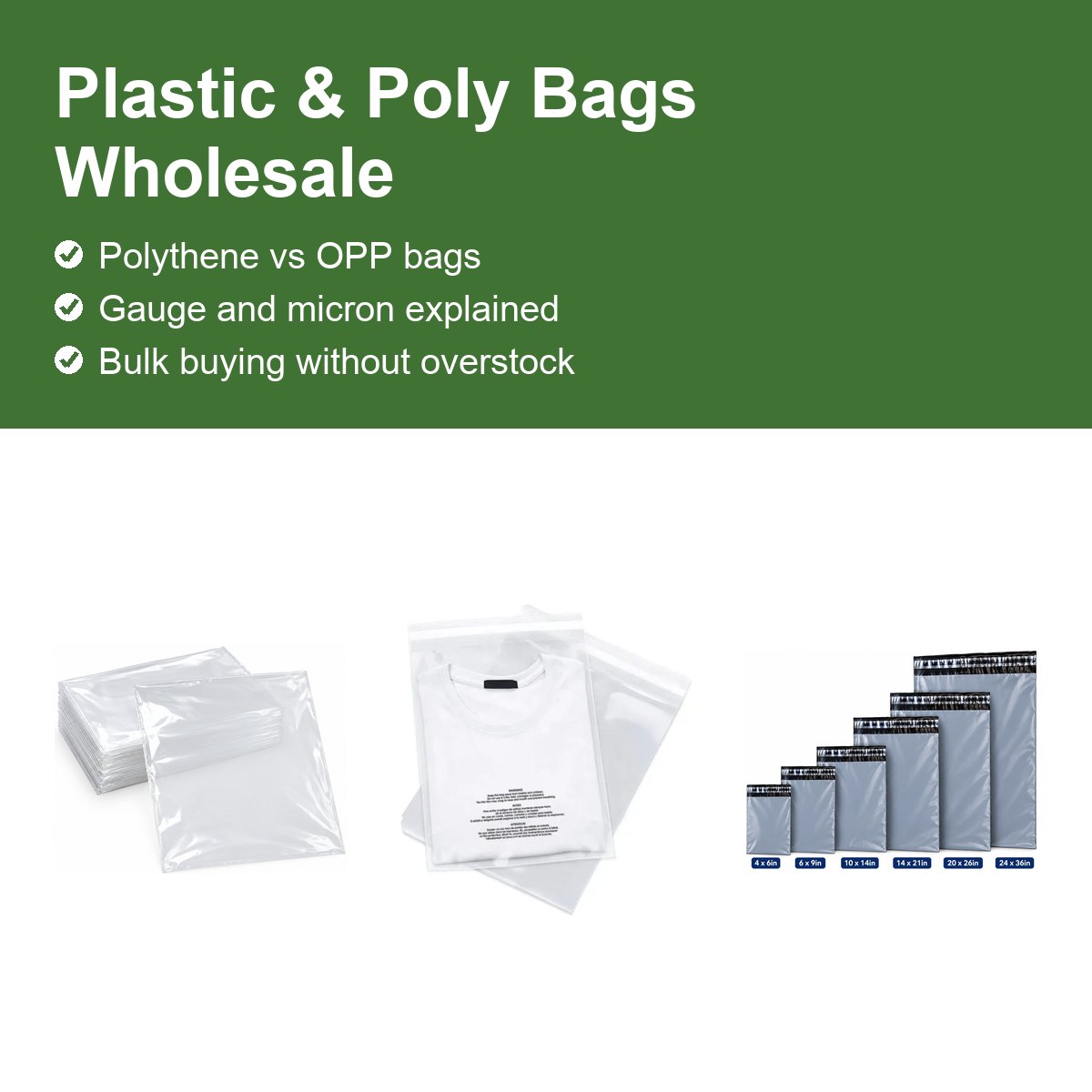 Plastic Bag Suppliers and Poly Bags Wholesale: Gauge, Sizes and Bulk Buying - Pack Solution guide