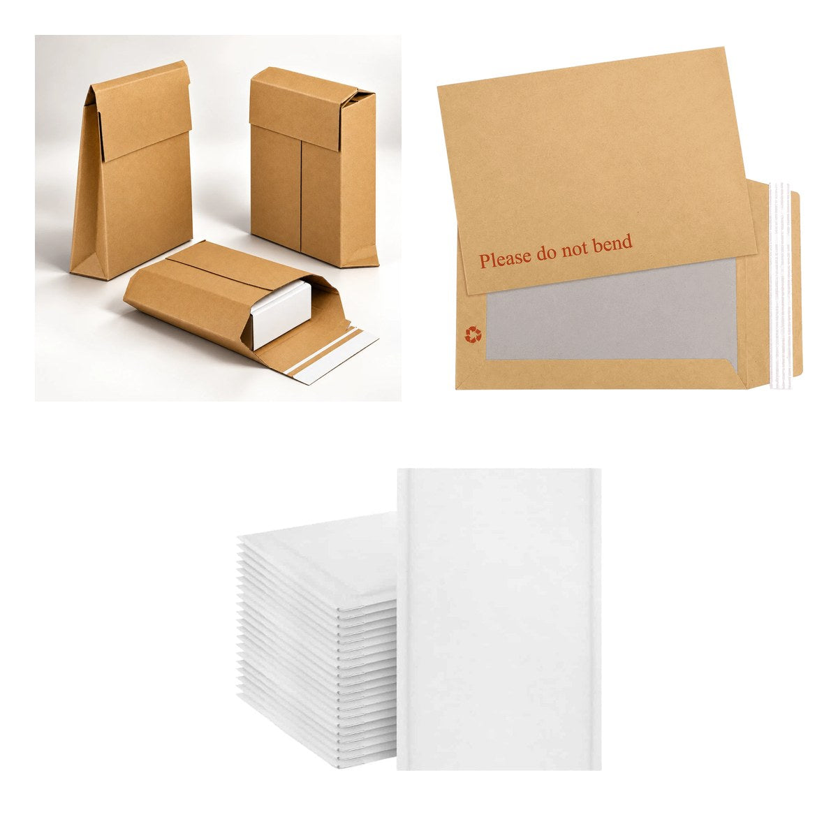 Plastic Envelopes and Postal Envelopes: Board Back and Capacity Compared - Pack Solution products