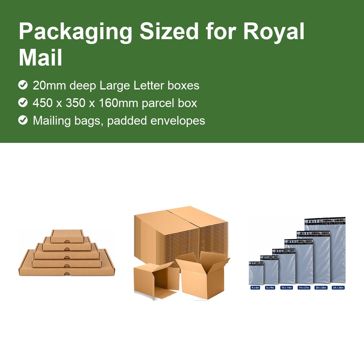 Royal Mail Packaging: Boxes and Bags That Fit Royal Mail Size Bands - Pack Solution guide