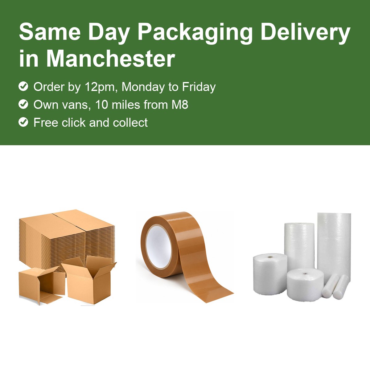 Same day packaging delivery Manchester: how our van service works - Pack Solution guide