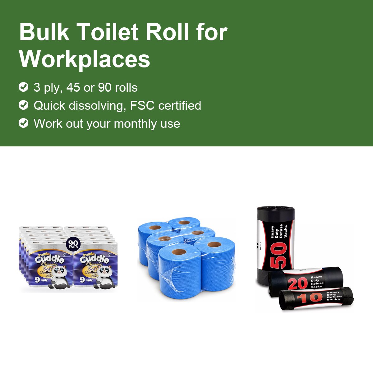 Bulk Toilet Roll for Offices and Workplaces: How Much to Buy - Pack Solution guide