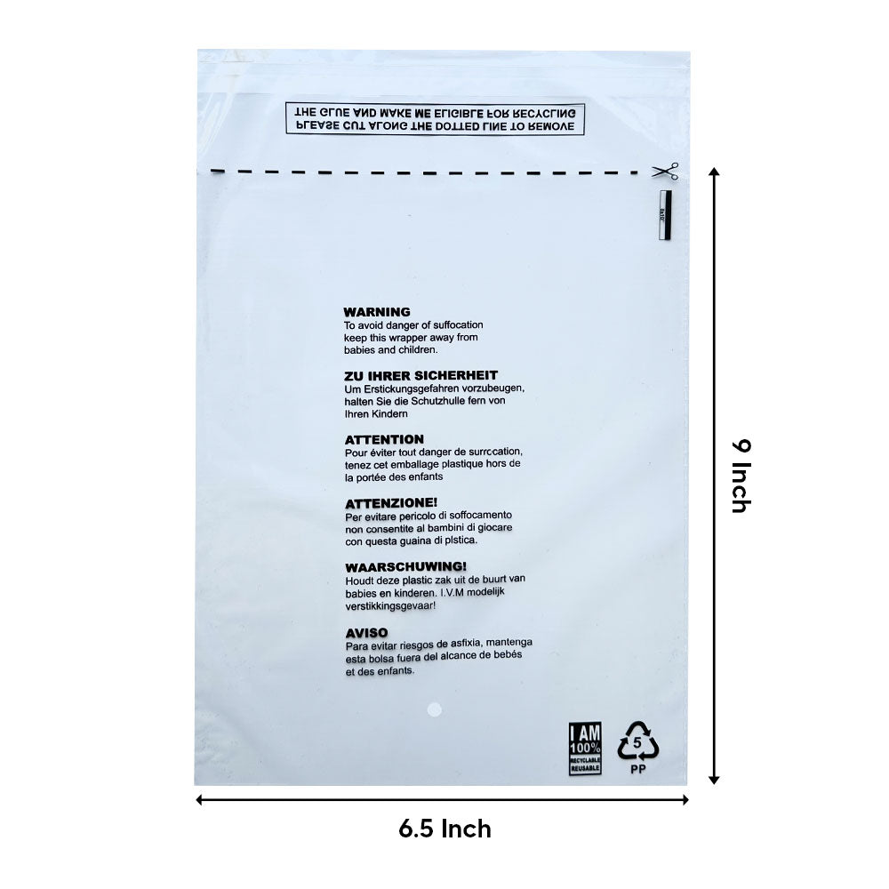 Transparent OPP Bags (Polypropylene) - 6.5 x 9" (165 x 230mm)