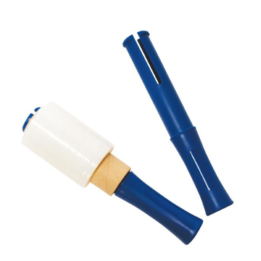 HW38 handy wrap dispenser handles with a mini stretch film roll