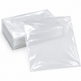 Clear polythene bags, flat and stacked