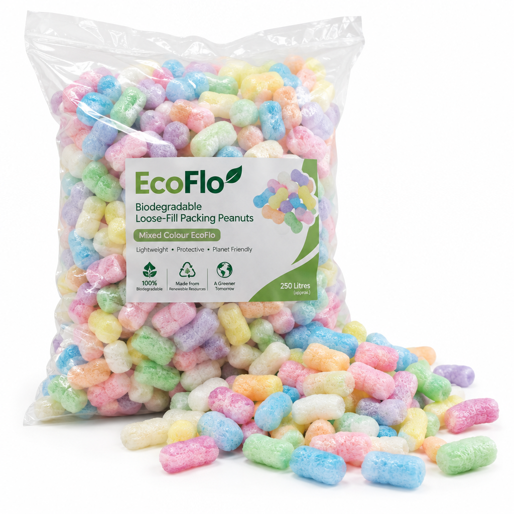 Mixed Colour EcoFlo packing peanuts