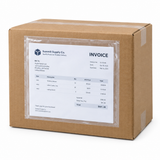 Documents enclosed wallet stuck on a shipping box
