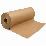 Kraft paper roll partially unrolled