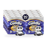 Panda Cuddle Classic 3 ply quilted toilet roll, bulk pack of 90 rolls